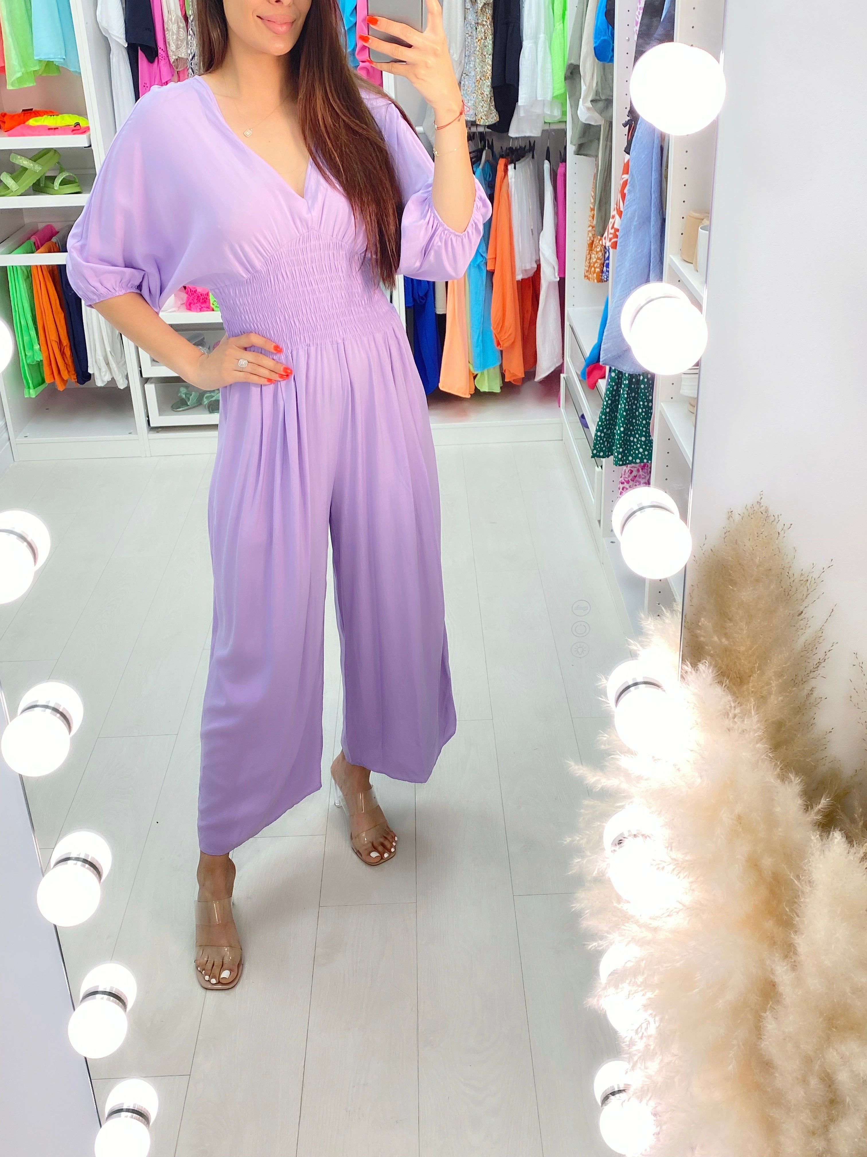 Anita Elasticated Waist Deep V Jumpsuit