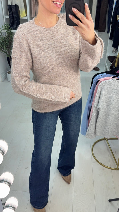 Fern Super Soft Button Detailed Jumper