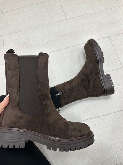 Alexia Plain Suede Ankle Boots