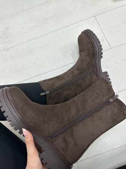 Alexia Plain Suede Ankle Boots