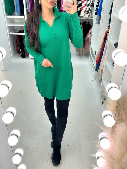 Mira Glitter Button Tunic Jumper