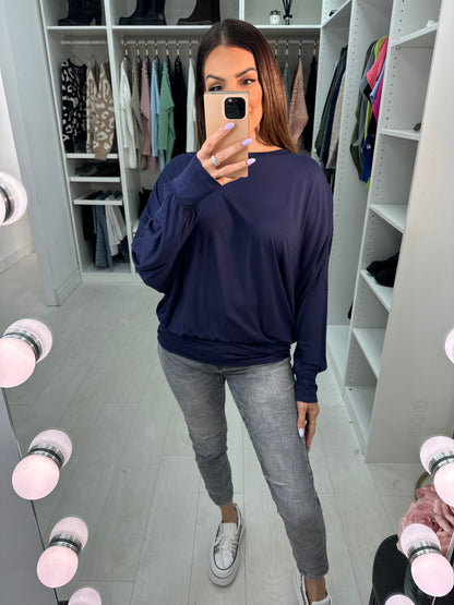 Hanif Plain Oversized Batwing Sleeve Top