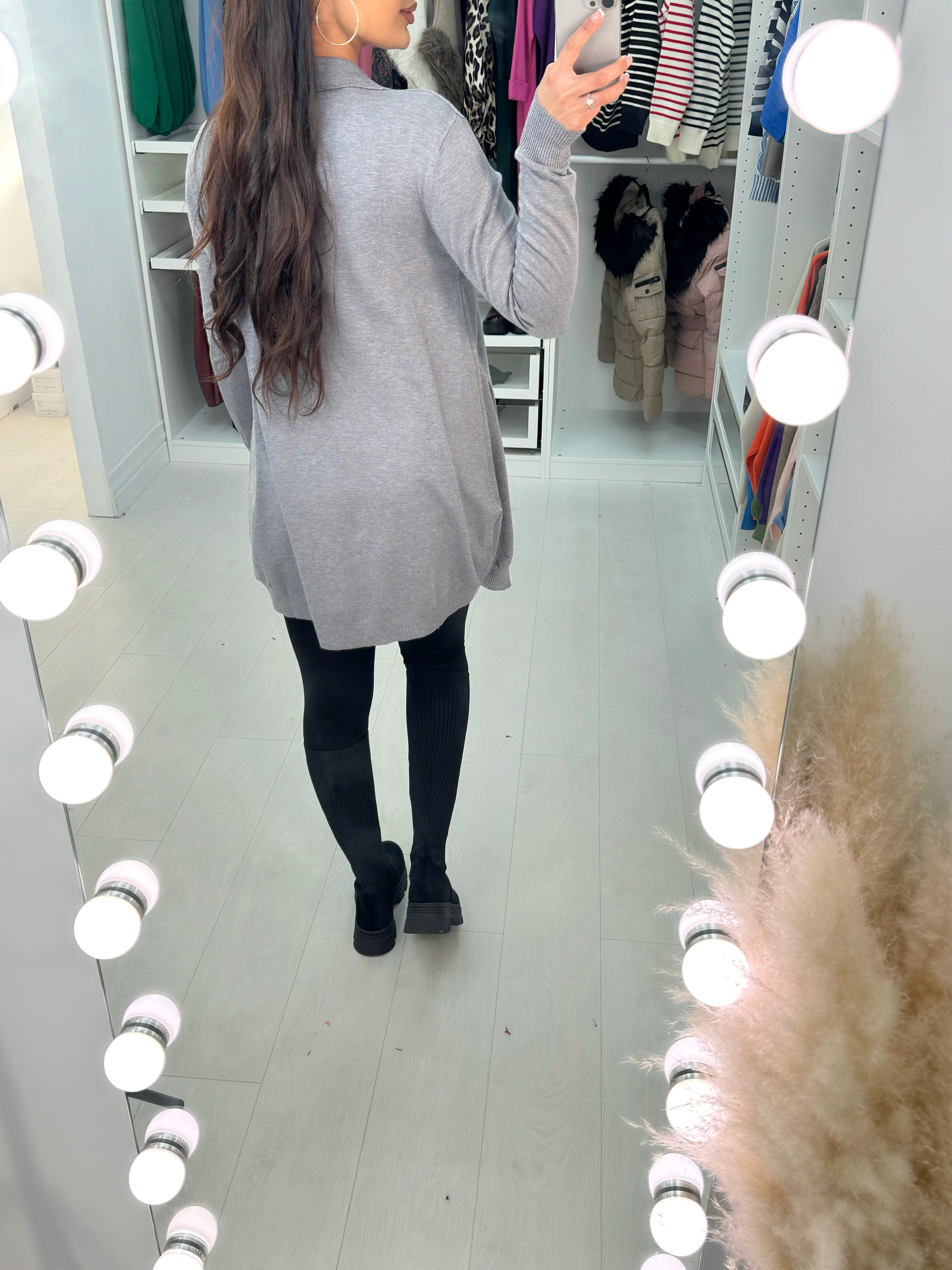 Mira Glitter Button Tunic Jumper