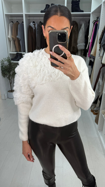 Juley Mesh Floral Detail Super Soft Jumper