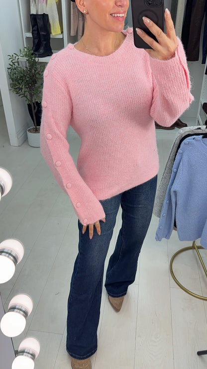 Fern Super Soft Button Detailed Jumper