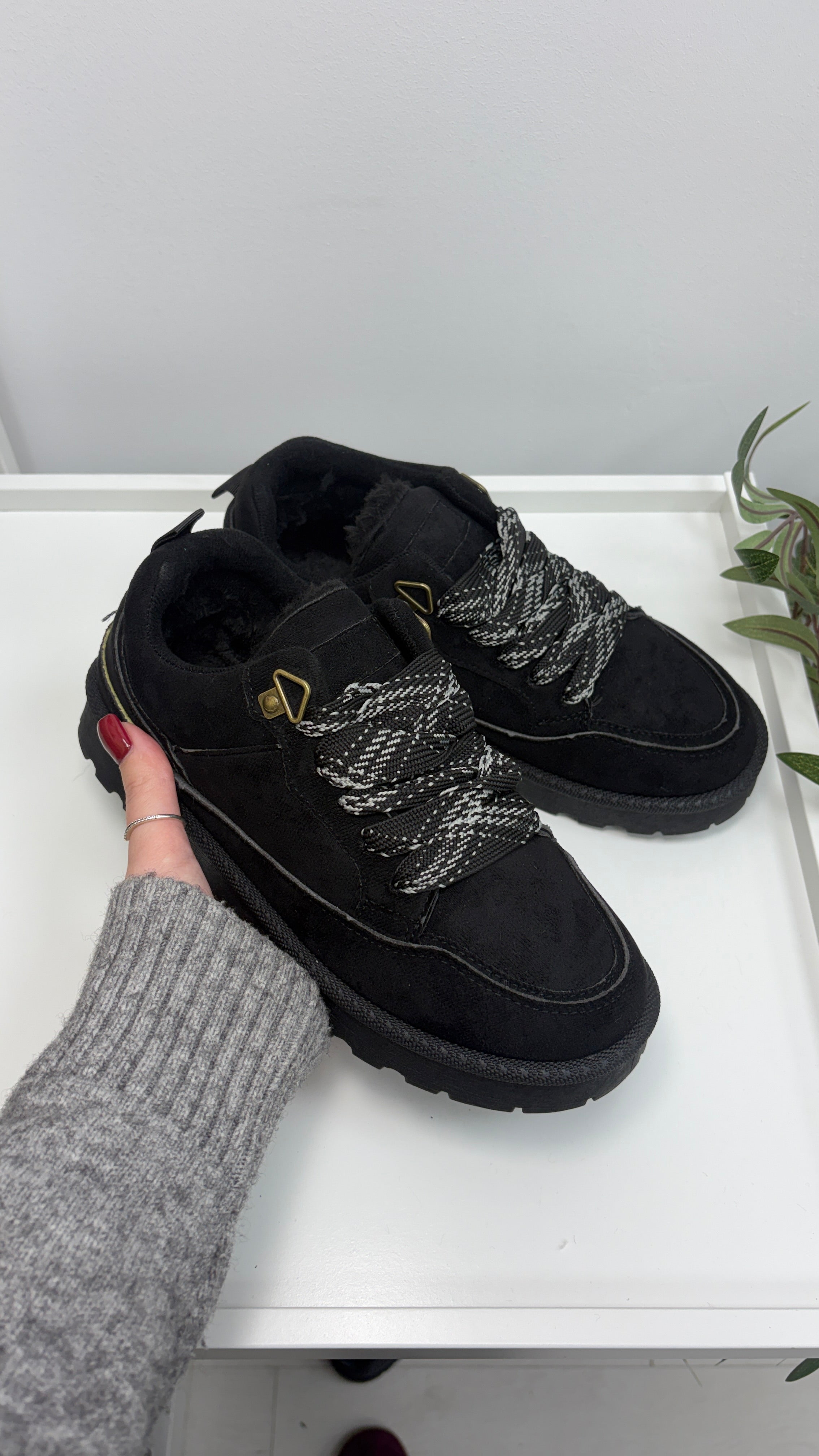 Everlin Faux Suede Chunky Sole Trainers