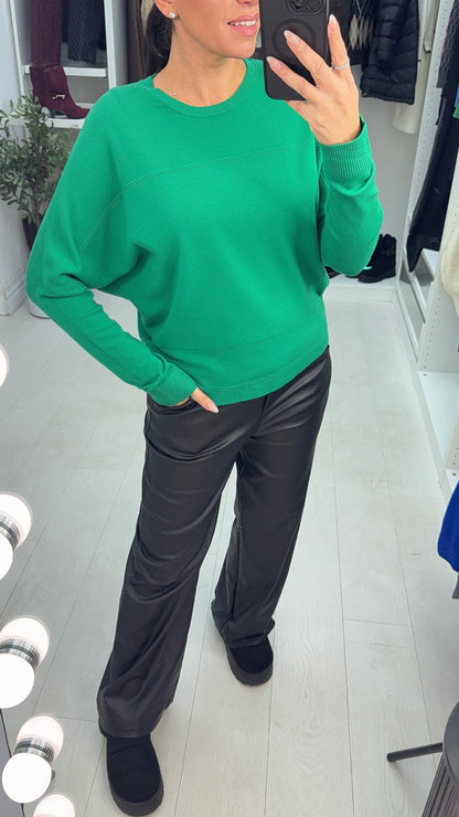 Sorina Plain Batwing Sleeve Jumper