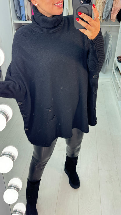 Angelina Oversized Roll Neck Knit Jumper