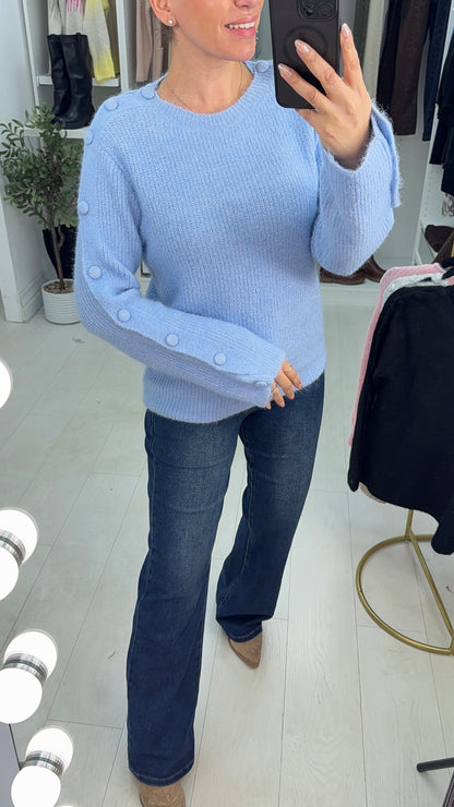 Fern Super Soft Button Detailed Jumper