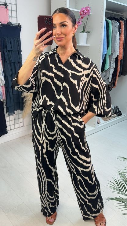 Jelly Abstract Blouse & Trouser Co-Ord
