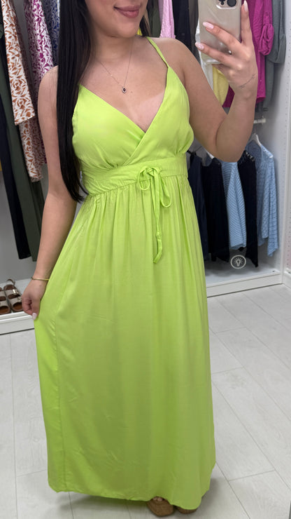 Nerja Cross Front Drawstring Maxi Dress
