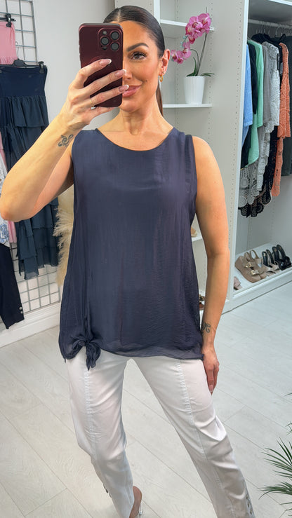 Isabel Silk Double Layer Vest Top