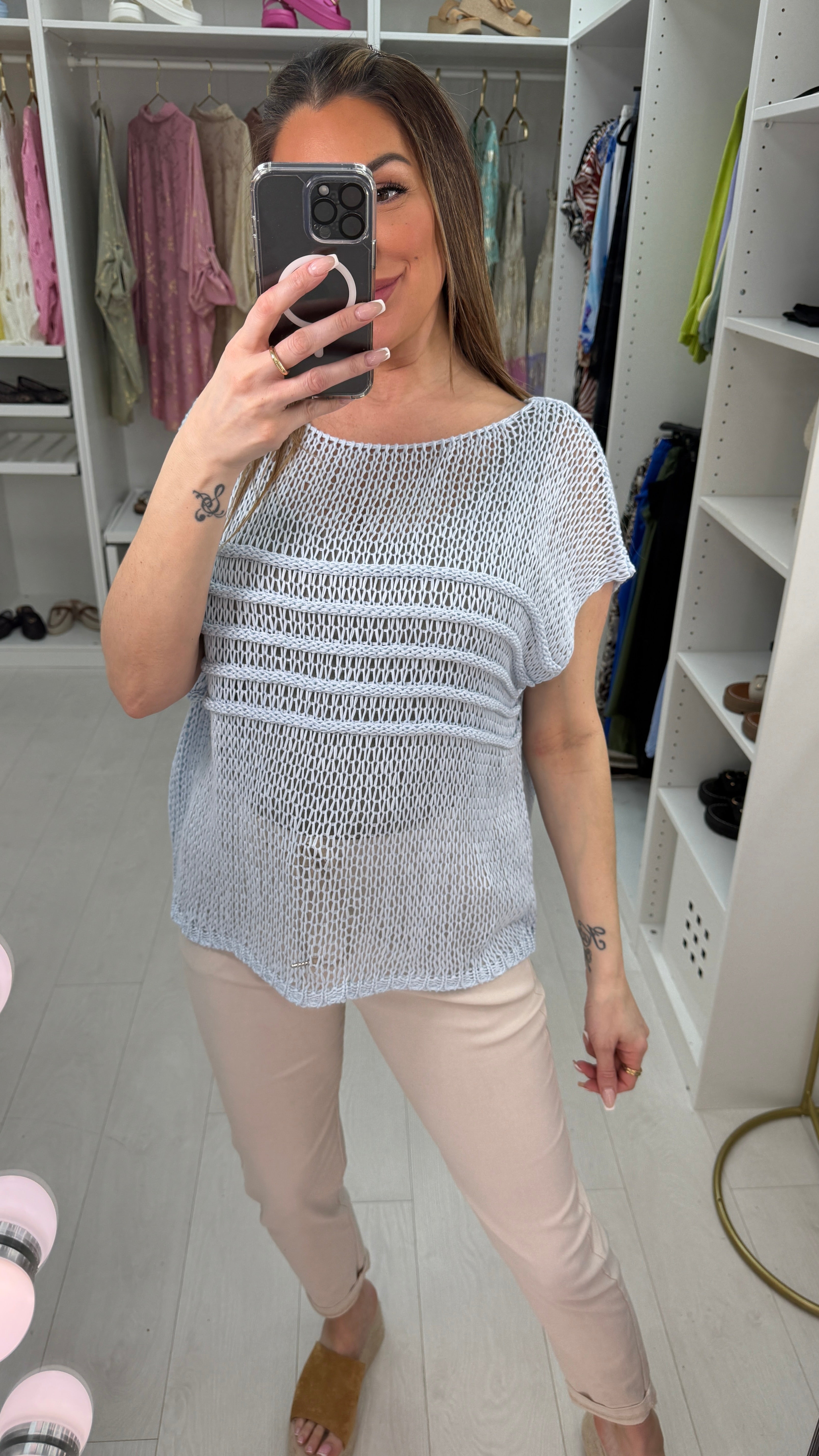 Monyca Loose Fit Crochet Top