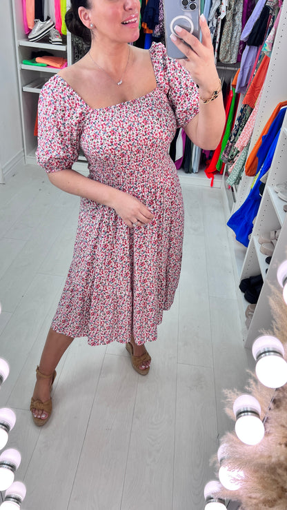 Rosanna Ditsy Floral Print Babydoll Dress