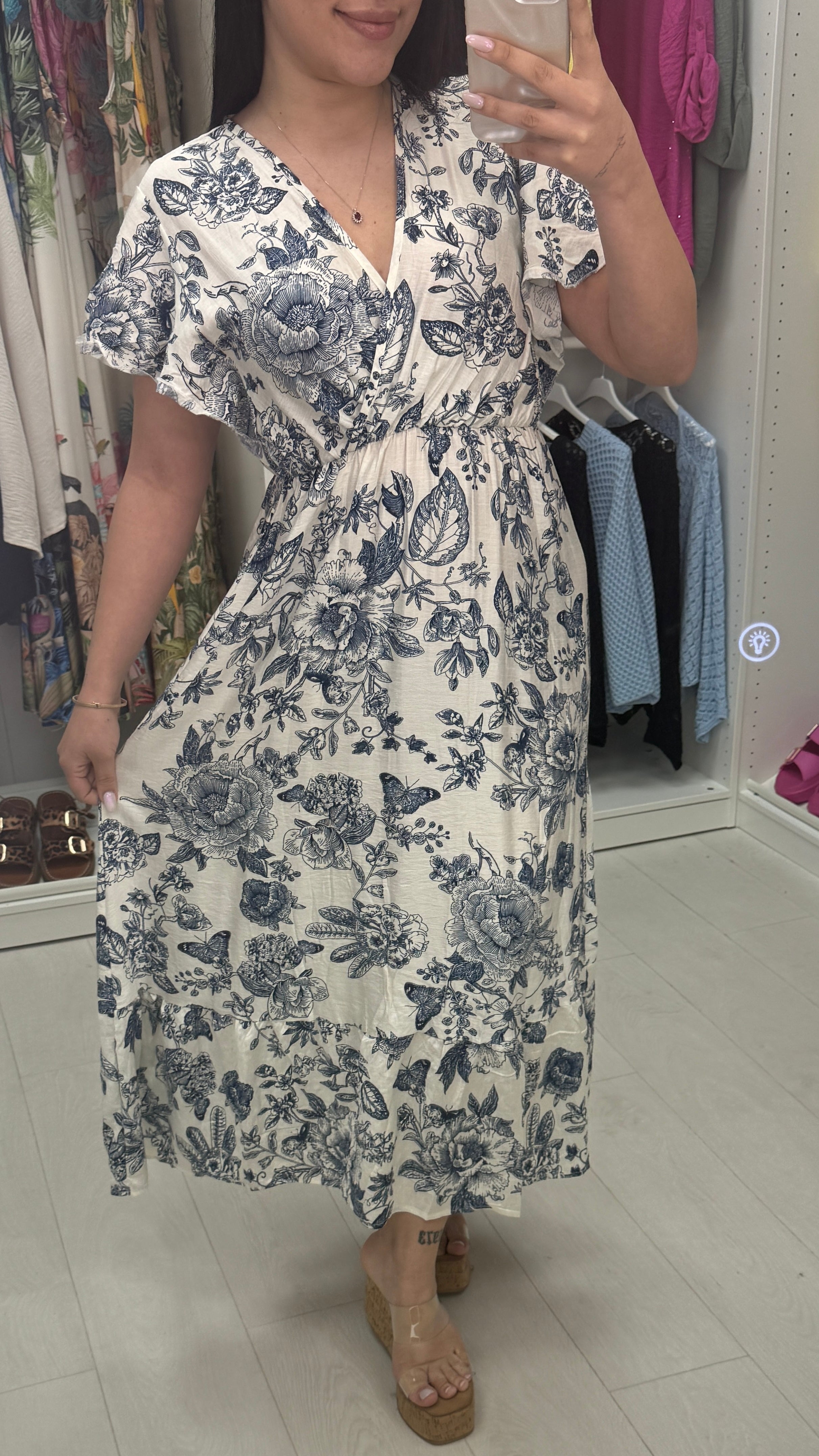 Phillia Floral Print Wrap Effect Maxi Dress