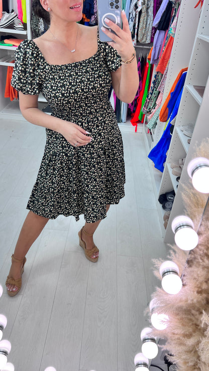 Garland Daisy Print Babydoll Dress