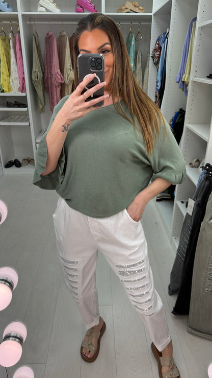 Zuma Ripped Sequin Detail Joggers