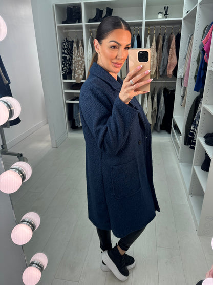 Zeldina Boucle Longline Coat