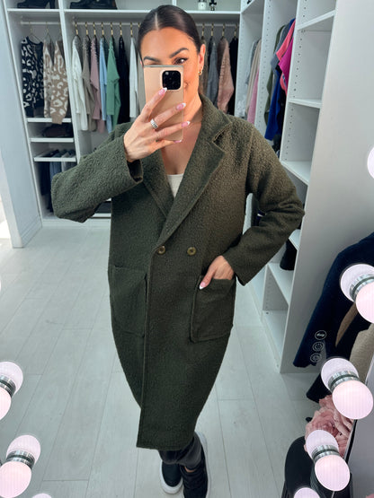 Zeldina Boucle Longline Coat