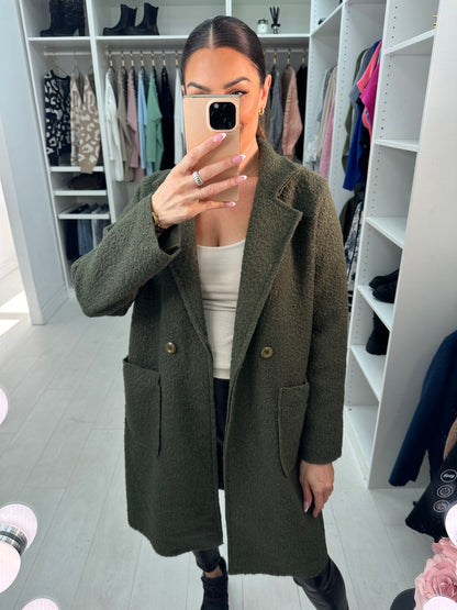 Zeldina Boucle Longline Coat