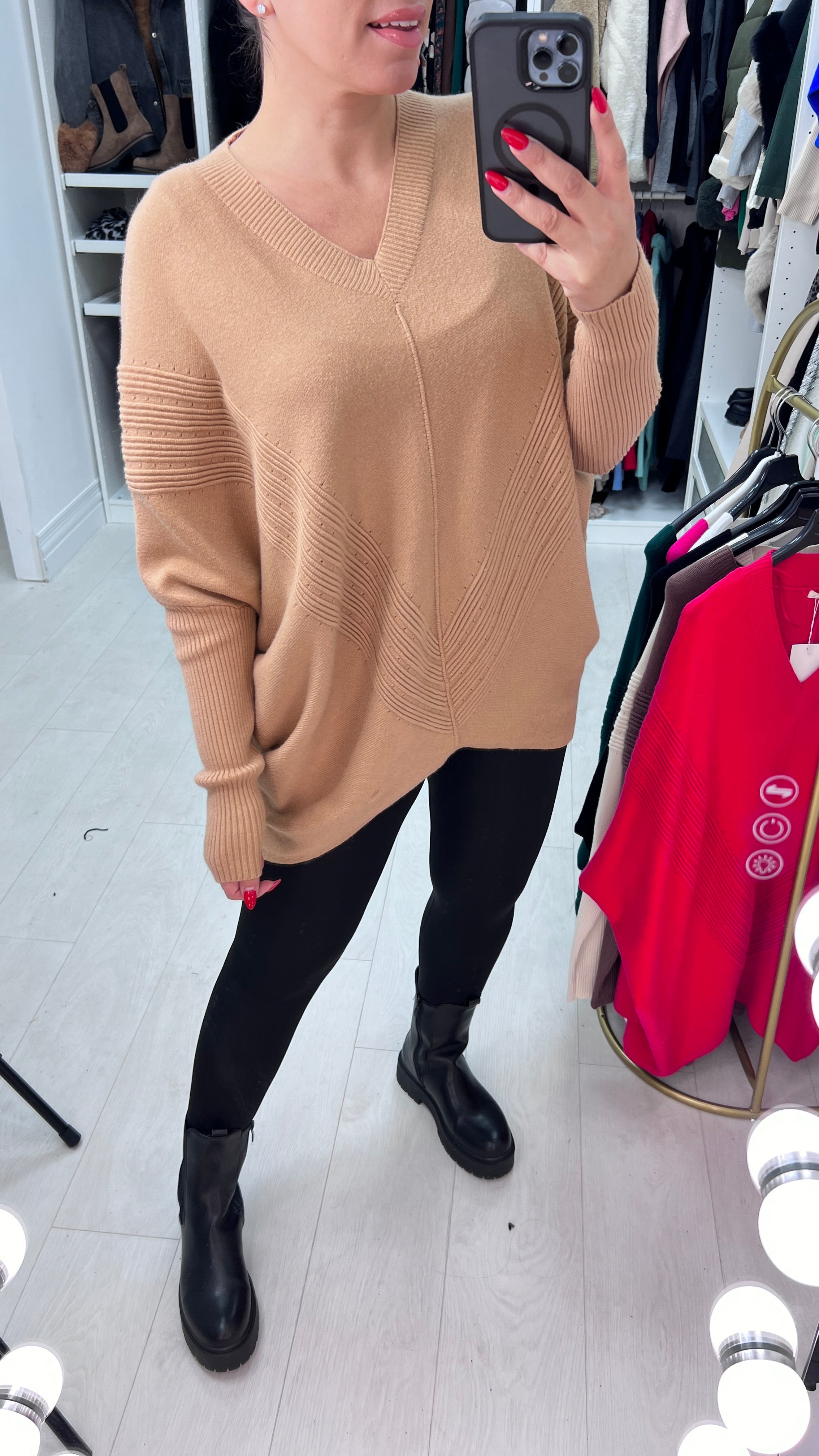 Candice Asymmetric Detail Knit Jumper