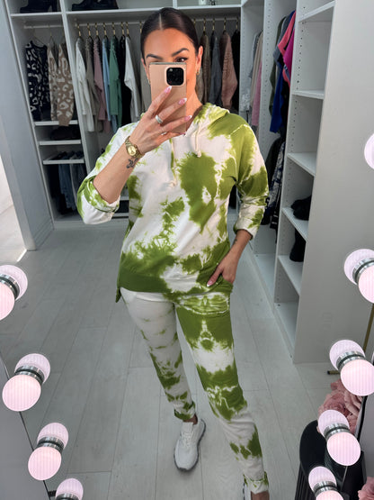 Renise Oversized Tie Dye Hooded Loungewear Set