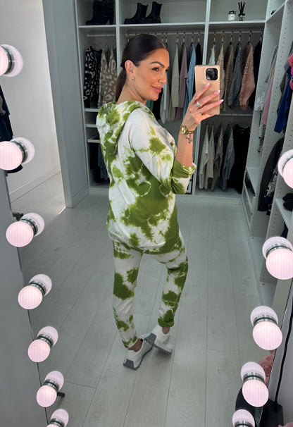 Renise Oversized Tie Dye Hooded Loungewear Set