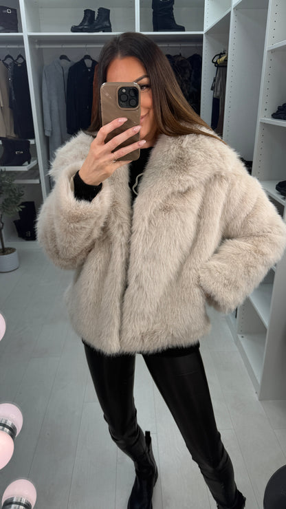 Beatrice Faux Fur Cropped Jacket