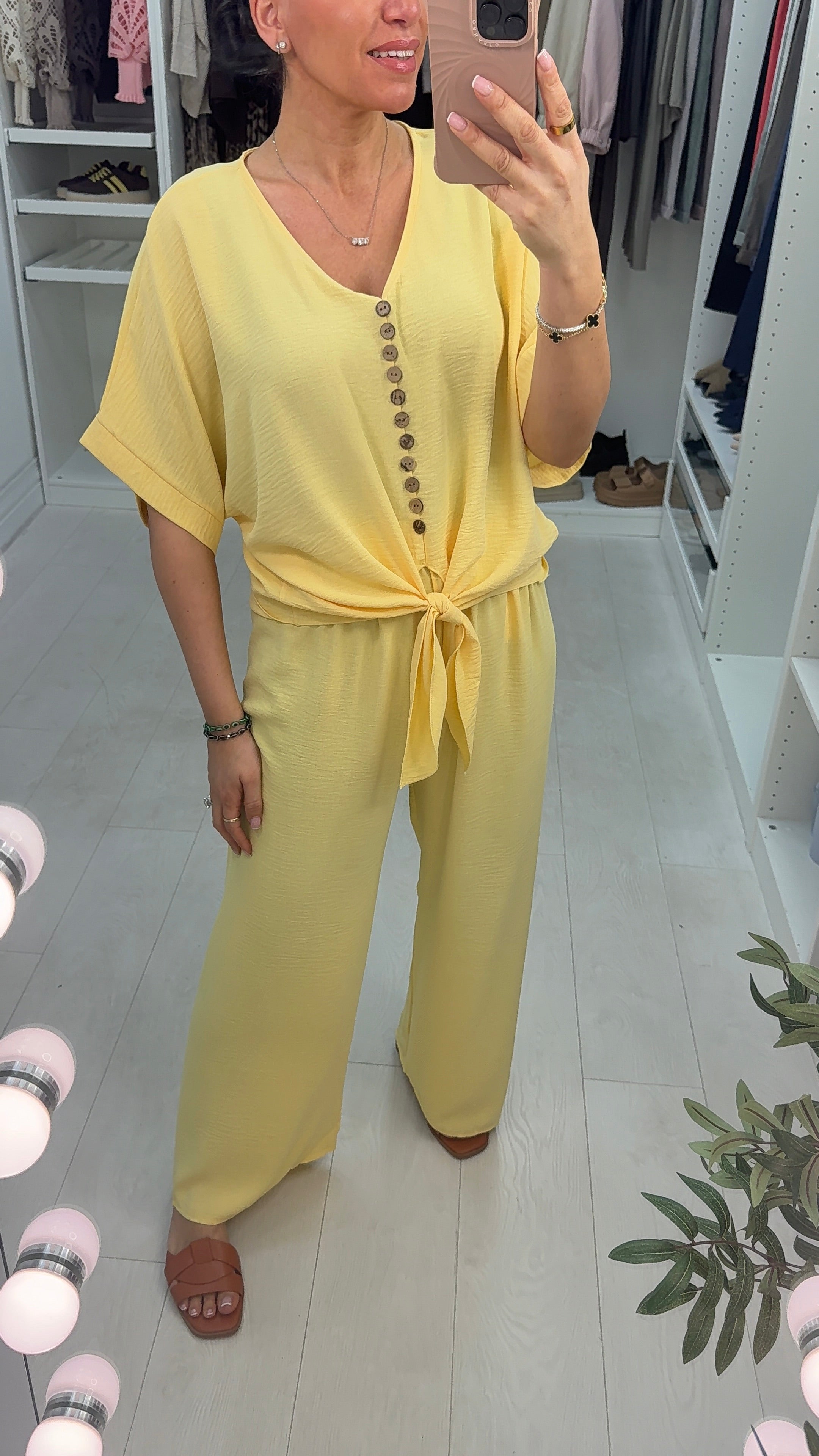 Akari Button Tie Front Co-Ord Set