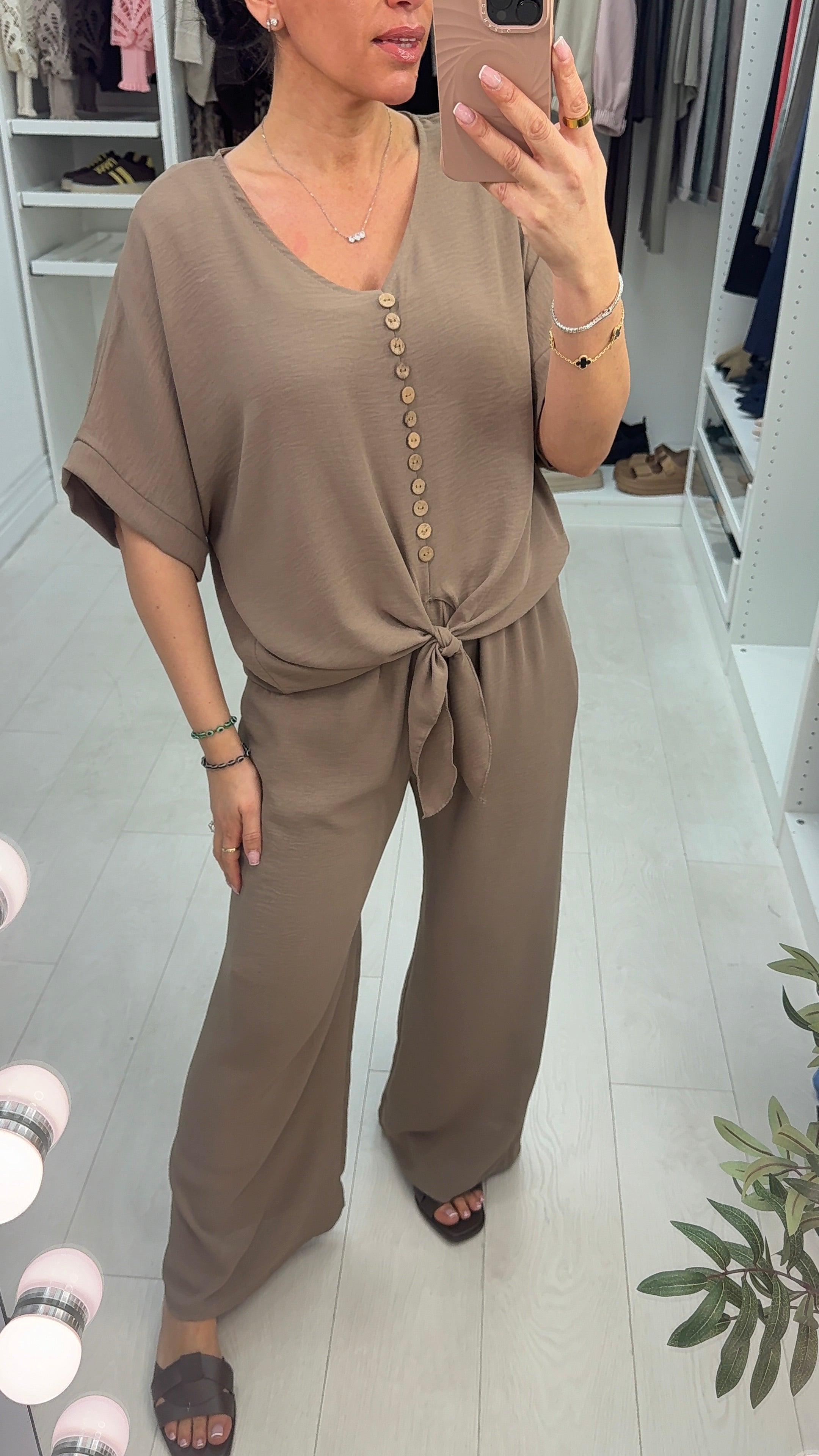 Akari Button Tie Front Co-Ord Set