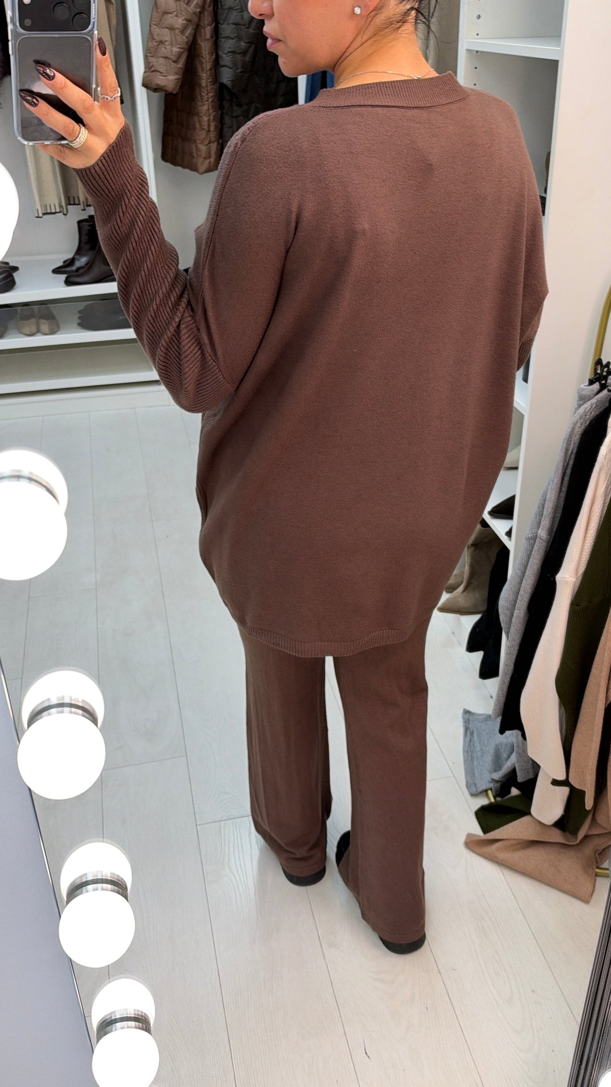 Anthea Plain Textured Loose Fit Loungewear Set