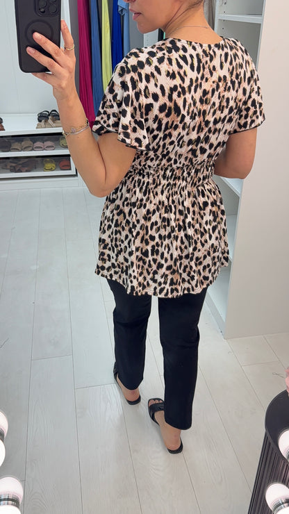 Calliope Leopard Print Magic Stretch Top