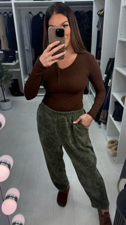 Jill Plain Corduroy Straight Leg Trousers