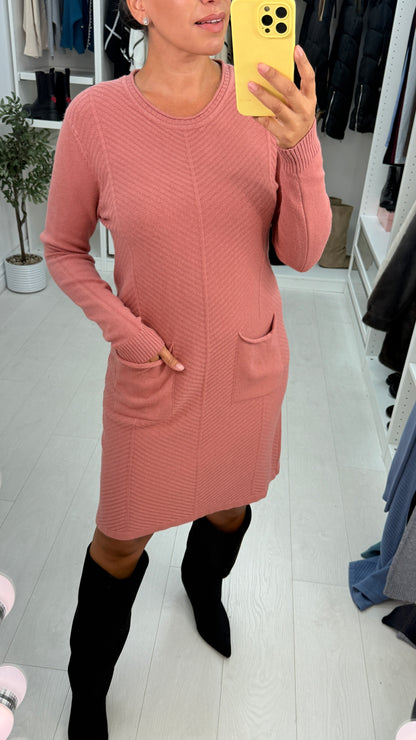Niamh Plain Pocket Front Jumper Dress