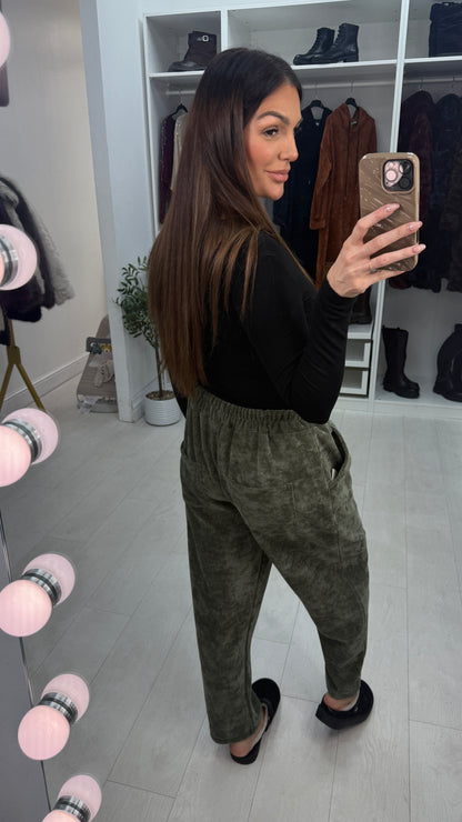 Jill Plain Corduroy Straight Leg Trousers