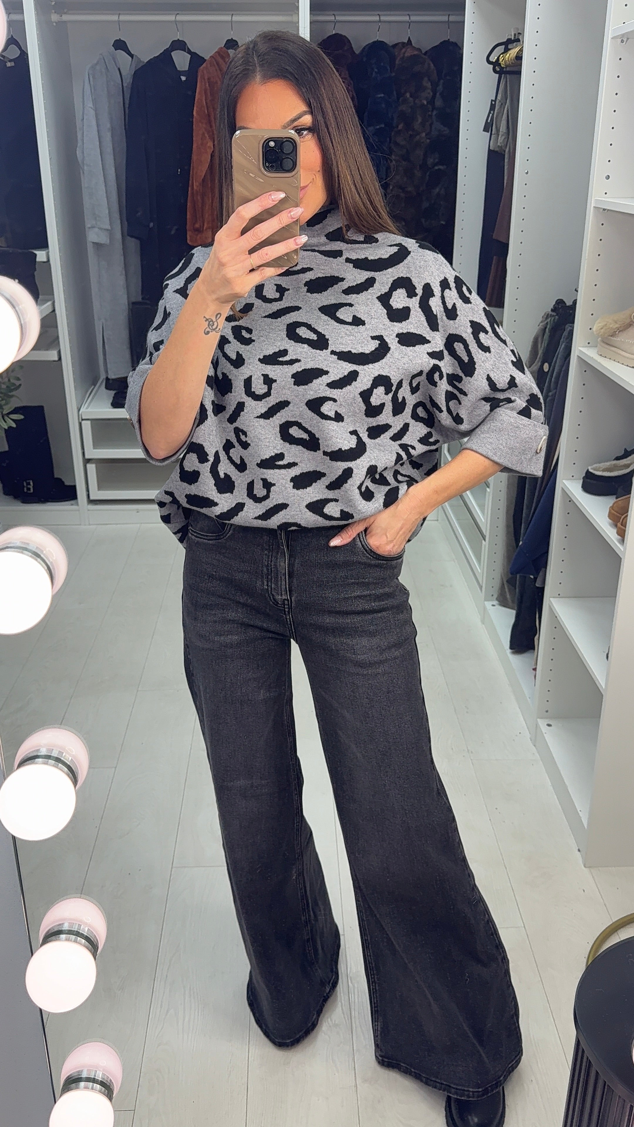 Karol High Waisted Wide Leg Jeans