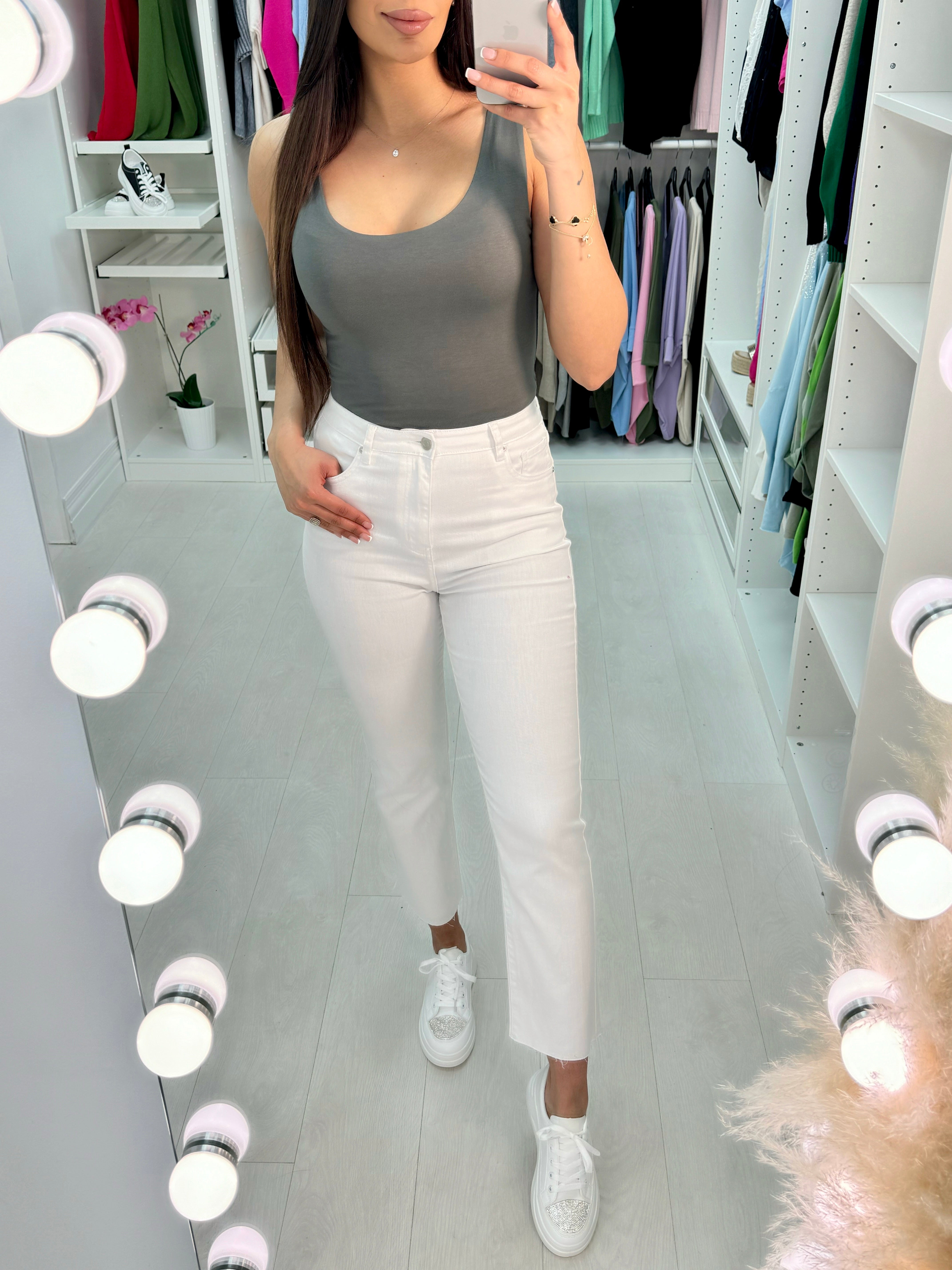 Jade White Boyfriend Jeans