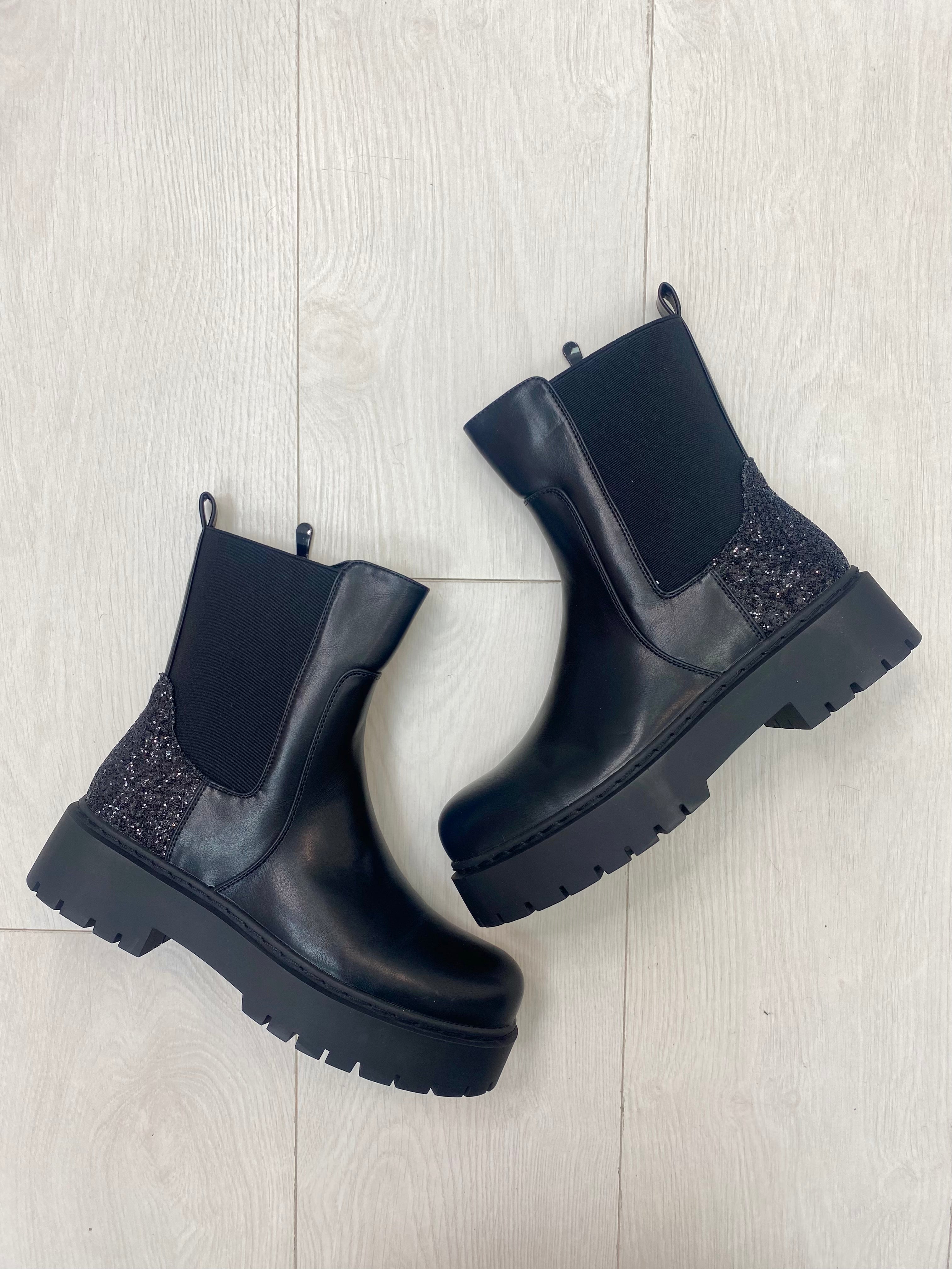 Tulissa Glitter Detail Ankle Boot