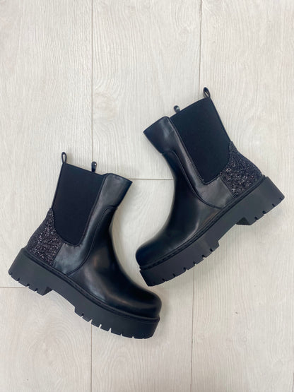 Tulissa Glitter Detail Ankle Boot