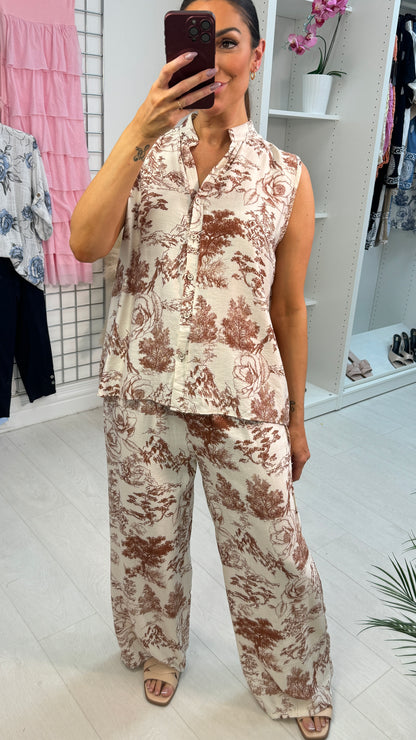 Rossie Tree Print Loose Fit Co-Ord Set