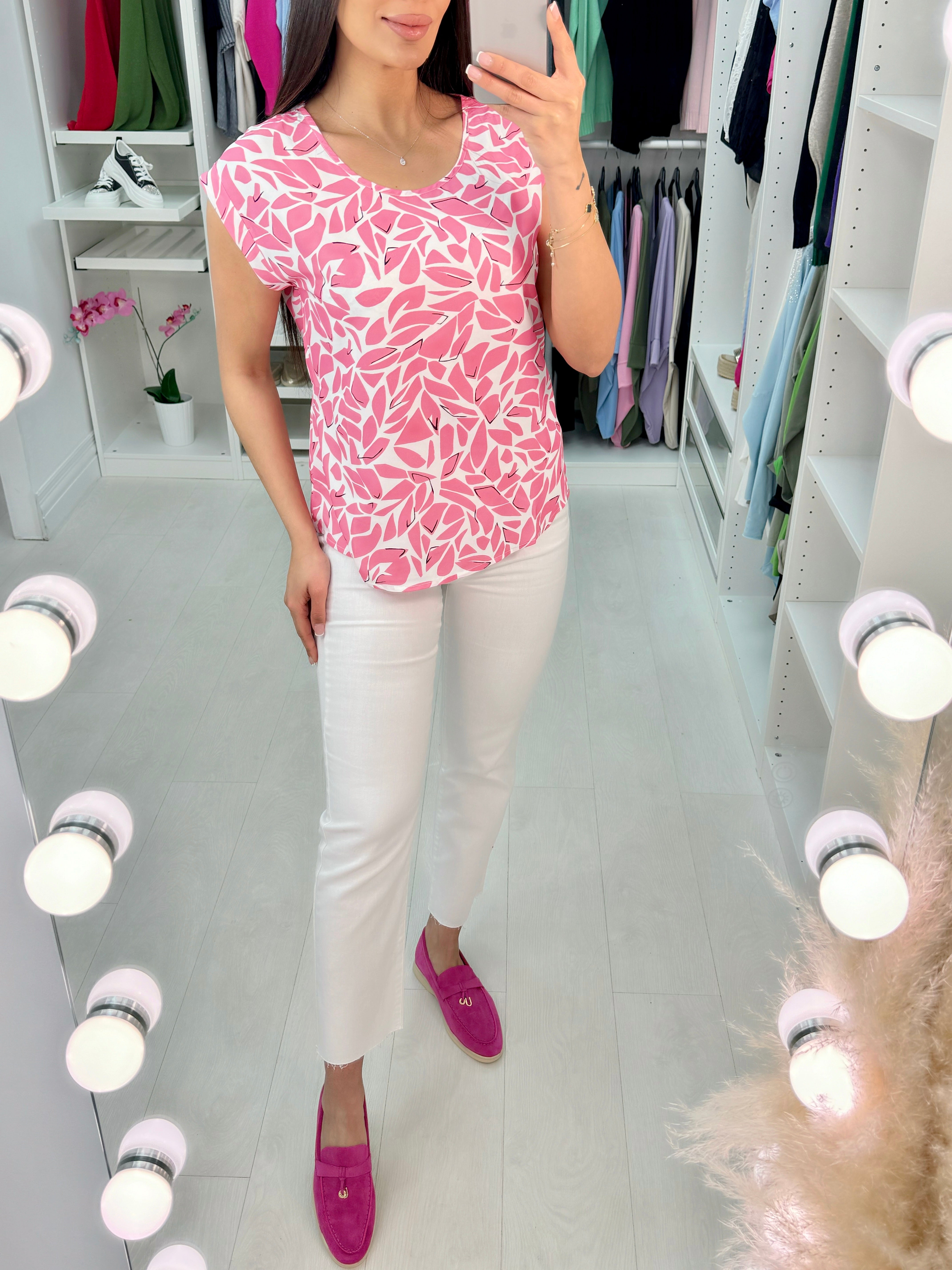 Mirella Geometric Print Top