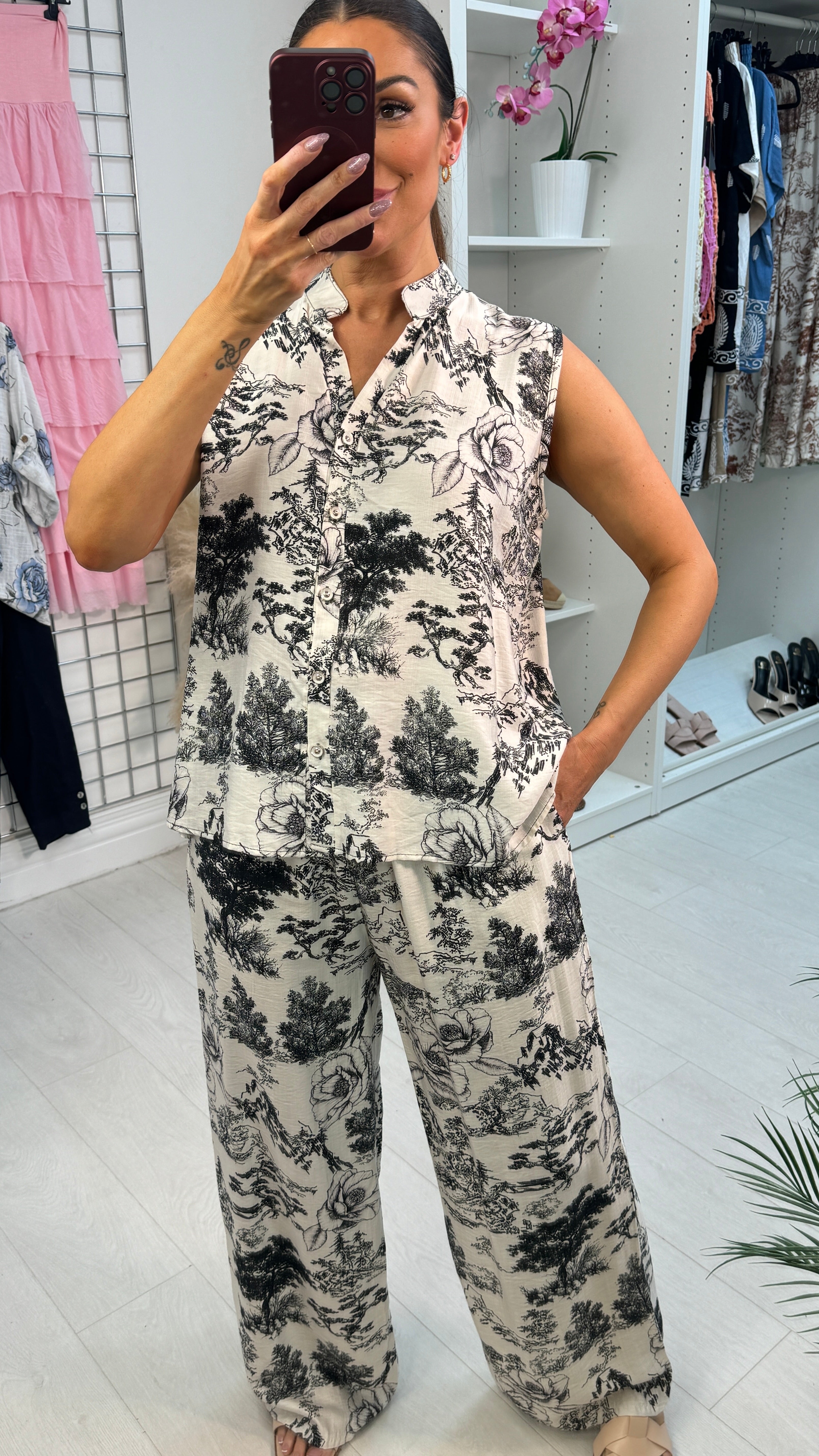 Rossie Tree Print Loose Fit Co-Ord Set