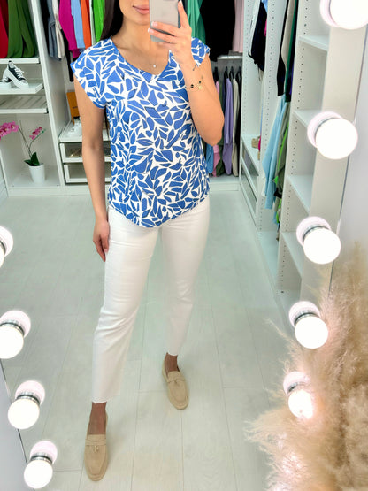 Mirella Geometric Print Top