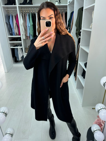 Rosey Plain Waterfall Knit Jacket