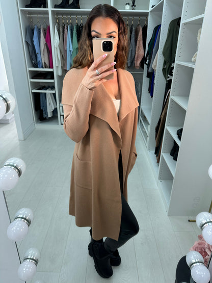 Rosey Plain Waterfall Knit Jacket