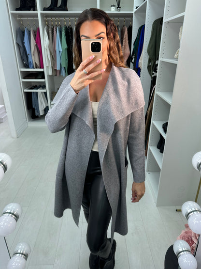 Rosey Plain Waterfall Knit Jacket