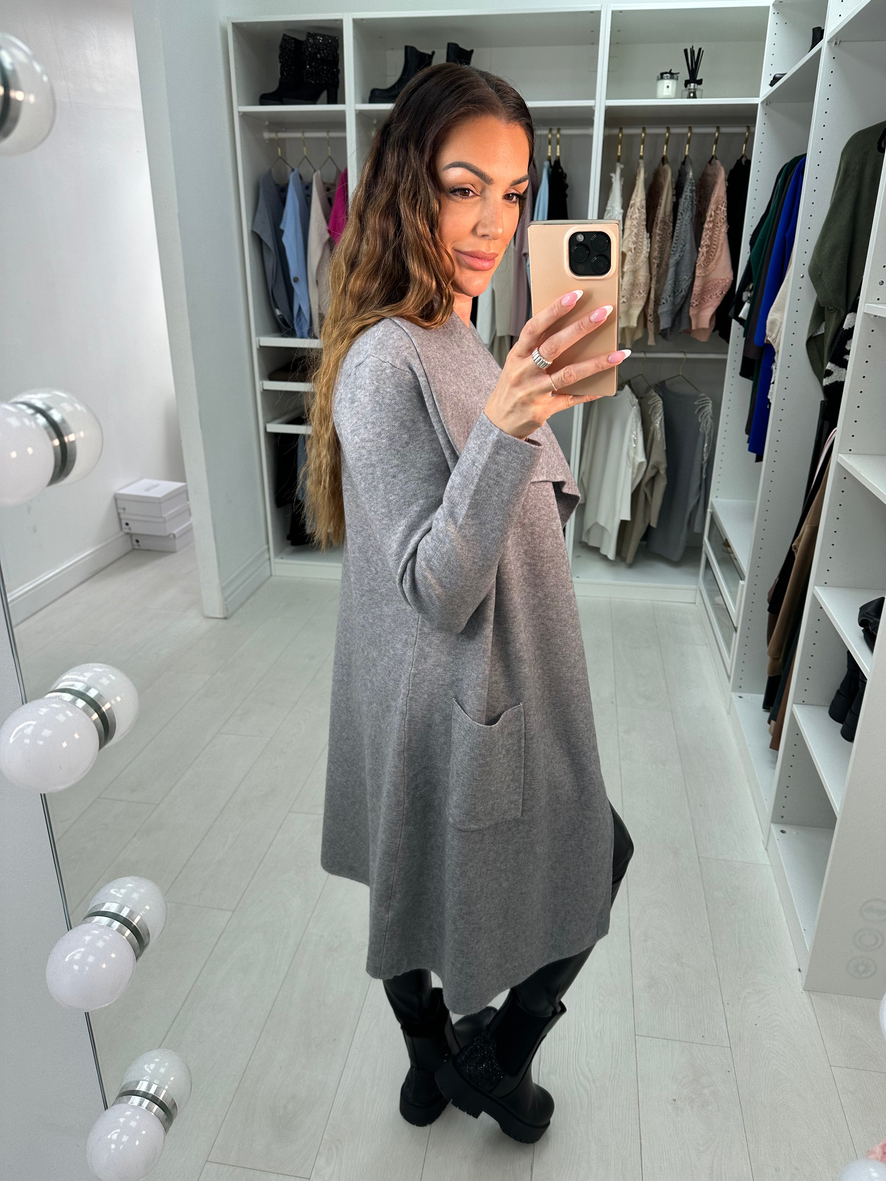 Rosey Plain Waterfall Knit Jacket