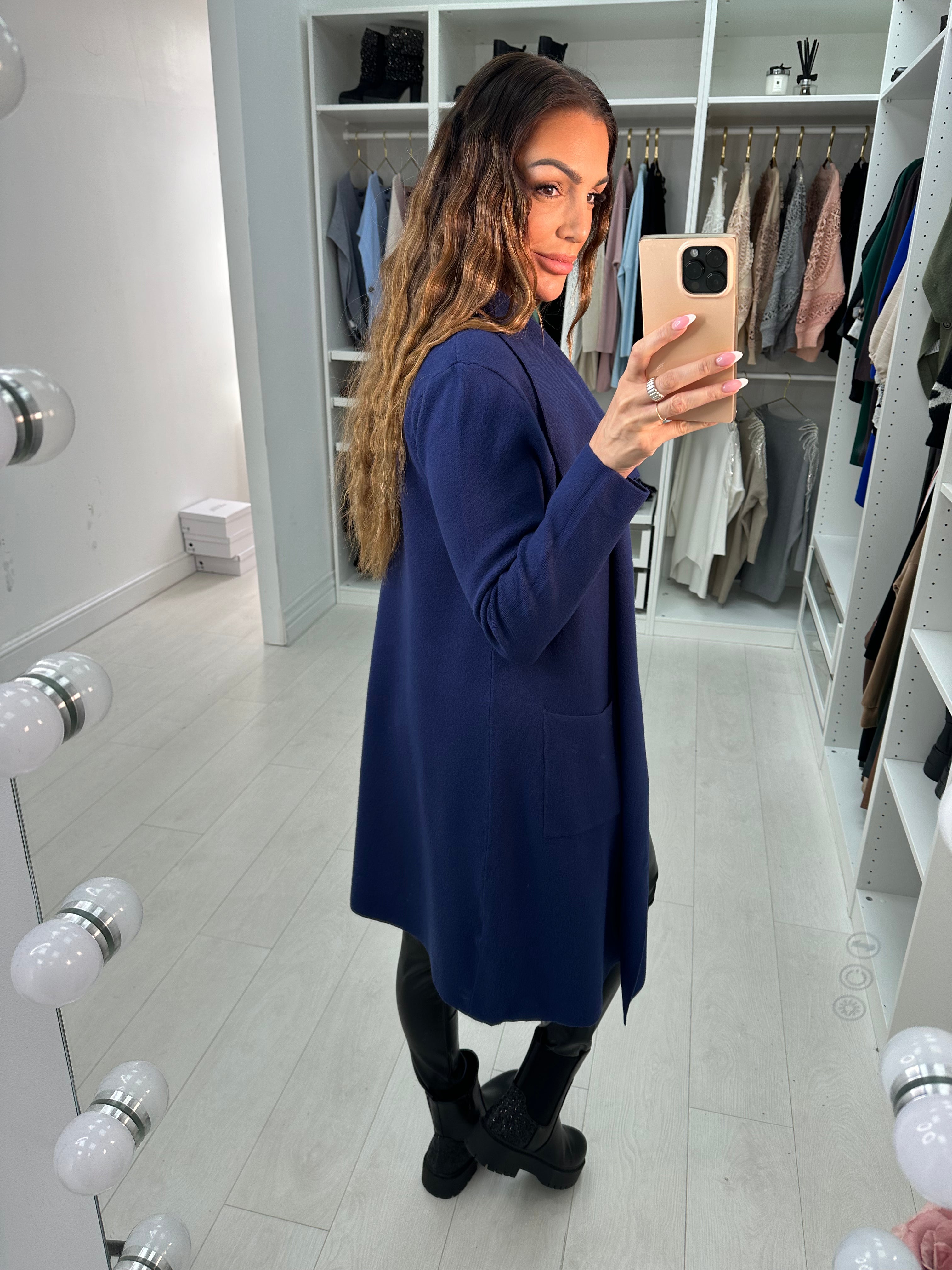 Rosey Plain Waterfall Knit Jacket