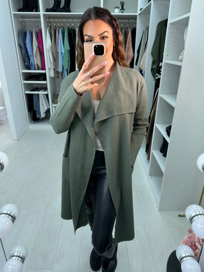 Rosey Plain Waterfall Knit Jacket