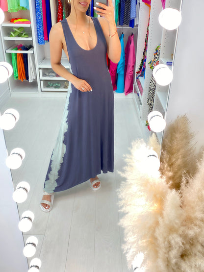 Irina Tie Dye Side Racer Back Jersey Dress